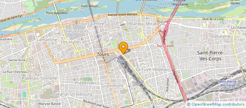 localisation de l'entreprise ABP COURTAGE  TOURS