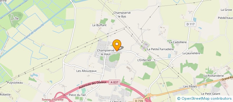 localisation de l'entreprise ABR ELECTRICITE  TONNAY-CHARENTE