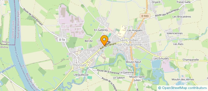 localisation de l'entreprise ABR IMMO 74 à SAINT-DIDIER-SUR-CHALARONNE