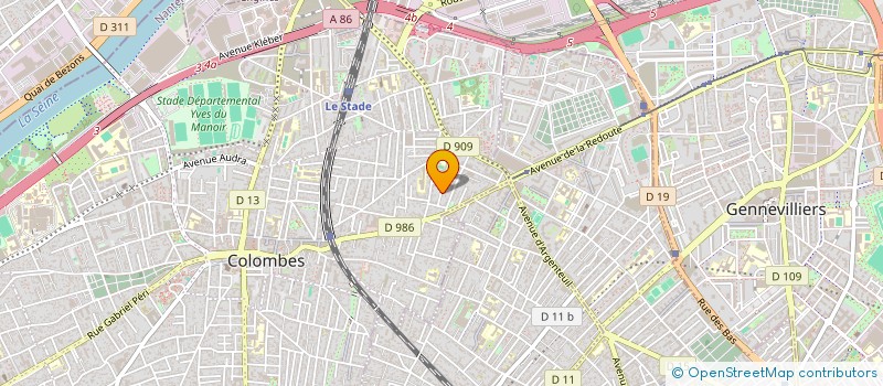 localisation de l'entreprise ABR TRAVAUX AMENAGER BATIR RENOVER à COLOMBES