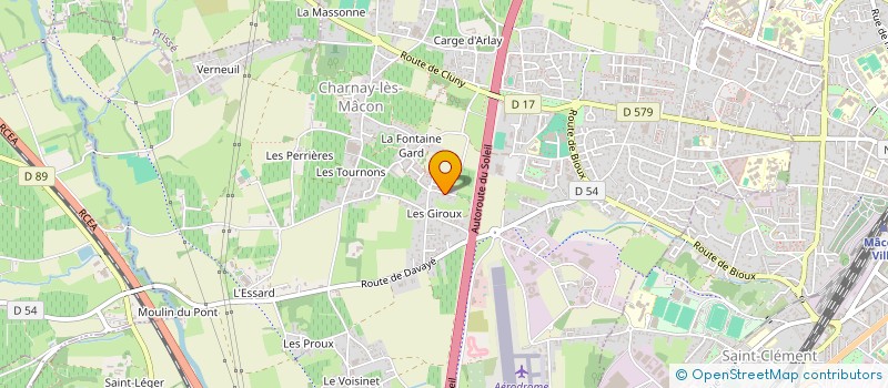 localisation de l'entreprise ABRACA ASSOCIATION BOURGUIGNONNE POUR LE RAYONNEMENT DE L'ART CONTEMPORAIN ET DES ARTISTES à CHARNAY-LES-MACON