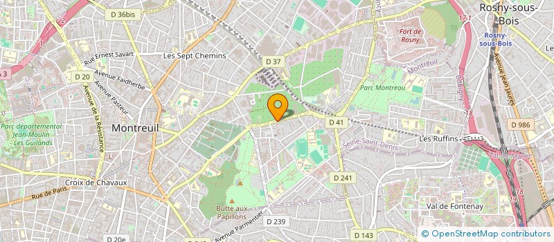 localisation de l'entreprise ABRALECOR à MONTREUIL