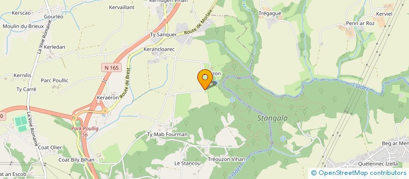 localisation de l'entreprise ABRAQ ASSOCIATION DES BENEVOLES DU RESEAUX ANIMALIERS DE QUIMPER à QUIMPER