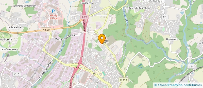 localisation de l'entreprise ABRASSOUD à LIMOGES