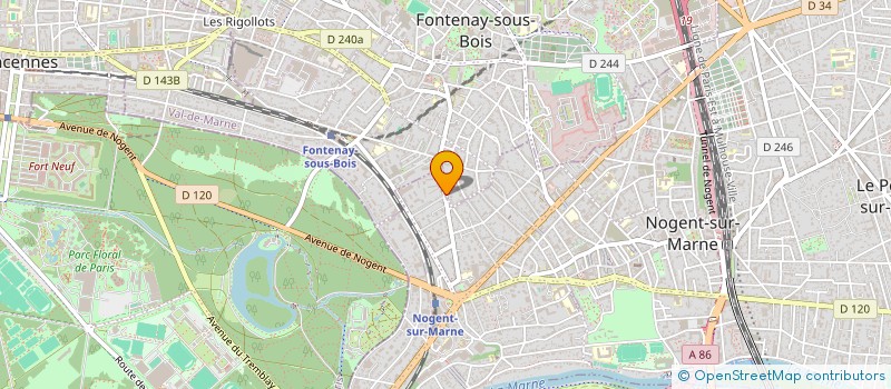 localisation de l'entreprise ABRE à FONTENAY-SOUS-BOIS