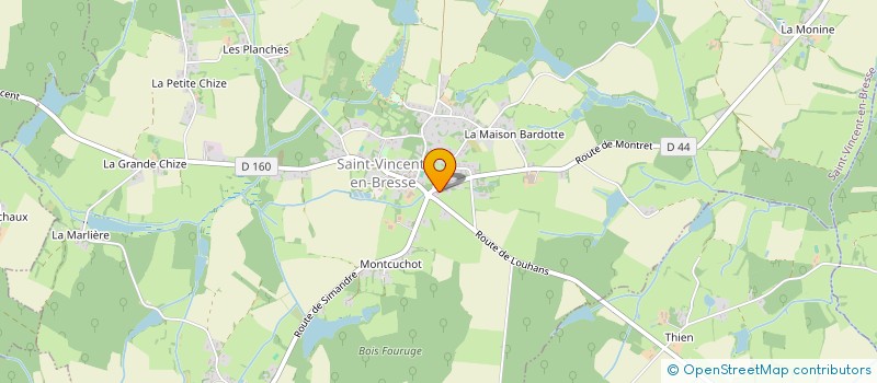 localisation de l'entreprise ABREMAG MOTOCULTURE  SAINT-VINCENT-EN-BRESSE