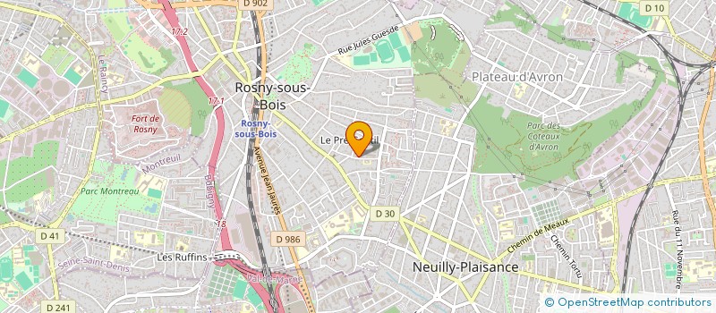 localisation de l'entreprise ABREU NETTOYAGE à ROSNY SOUS BOIS