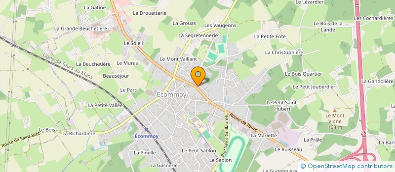 localisation de l'entreprise ABREU PEINTURE à ECOMMOY