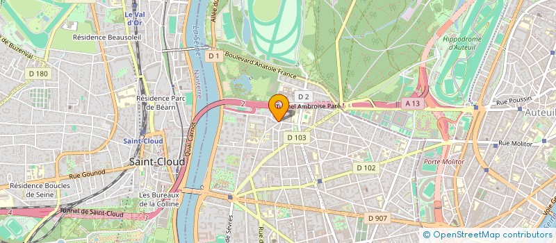 localisation de l'entreprise ABREUVOIR 2BIS à BOULOGNE-BILLANCOURT