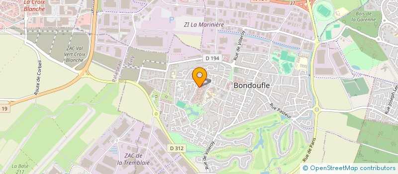 localisation de l'entreprise ABRI BELLES COUVERTURES SARL  BONDOUFLE