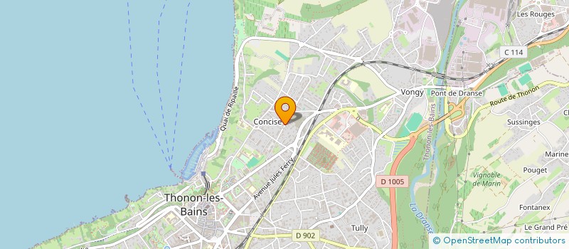 localisation de l'entreprise ABRI DES GUILLETTES à THONON-LES-BAINS