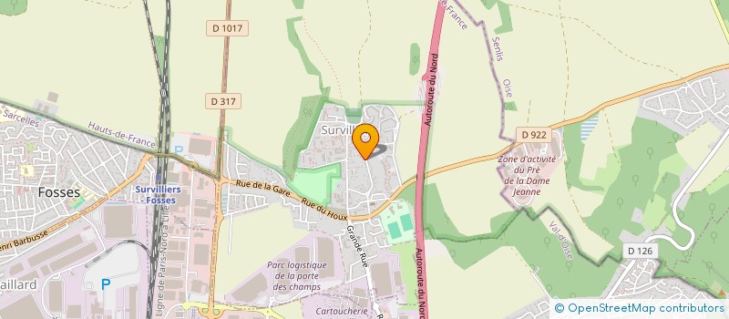 localisation de l'entreprise ABRI PARQUETS TIMPERT  SURVILLIERS