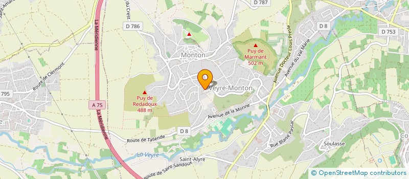 localisation de l'entreprise ABRICOT  VEYRE-MONTON