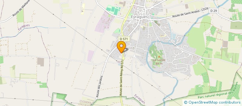 localisation de l'entreprise ABRIS ET PERGOLAS DU SUD  EYRAGUES