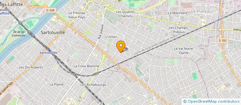 localisation de l'entreprise ABRIS-TOIT ALEONARD CHENTRE  SARTROUVILLE