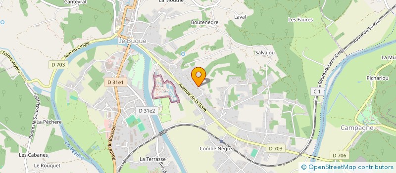 localisation de l'entreprise ABRISSIMO  LE BUGUE