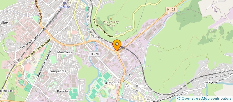 localisation de l'entreprise ABRP PROD 01 à AURILLAC
