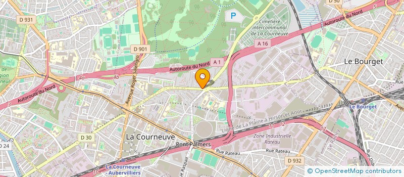localisation de l'entreprise ABS 75 à LA COURNEUVE
