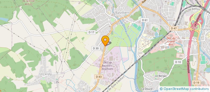 localisation de l'entreprise ABS à BAVILLIERS