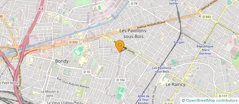 localisation de l'entreprise ABS BAT  BONDY