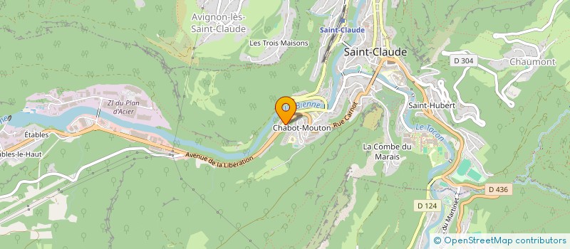 localisation de l'entreprise ABS CYMOT  SAINT-CLAUDE