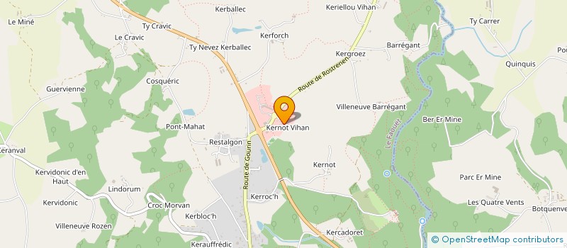 localisation de l'entreprise ABS DISTRIBUTION à LE FAOUET