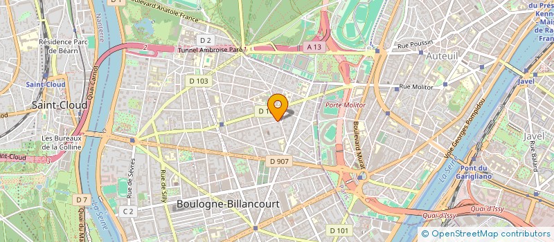 localisation de l'entreprise ABS HOLDING à BOULOGNE-BILLANCOURT