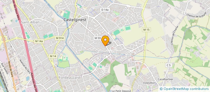 localisation de l'entreprise ABS IMMOBILIER  CASTELGINEST