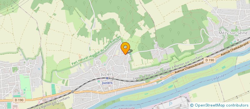 localisation de l'entreprise ABS MENUISERIES à JUZIERS