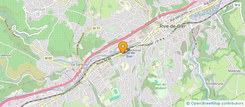 localisation de l'entreprise ABS TRANSPORT  RIVE-DE-GIER