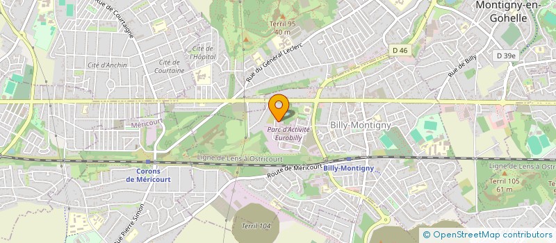 localisation de l'entreprise ABSCIS à BILLY-MONTIGNY