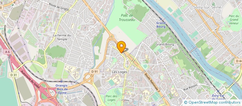 localisation de l'entreprise ABSCISSE AMENAGEMENT D ESPACES ET SERVICES à EVRY-COURCOURONNES