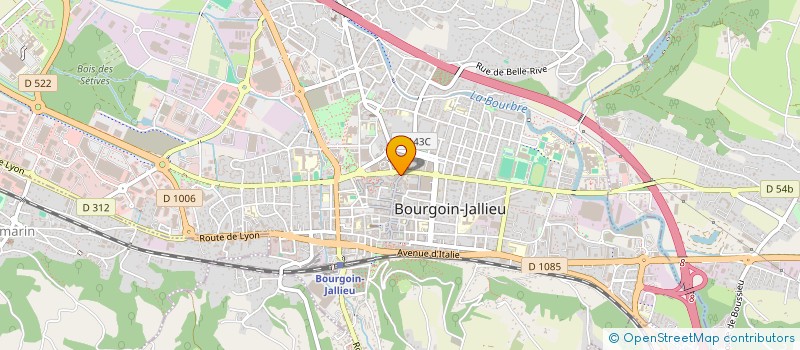 localisation de l'entreprise ABSCISSE CABINET DE GEOMETRES EXPERTS à BOURGOIN-JALLIEU