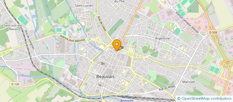 localisation de l'entreprise ABSCISSE GEOMETRE EXPERT à BEAUVAIS