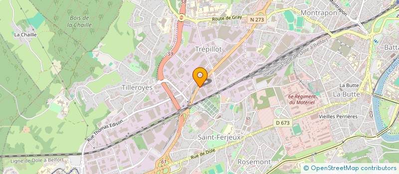 localisation de l'entreprise ABSCISSE INFORMATIQUE  BESANCON