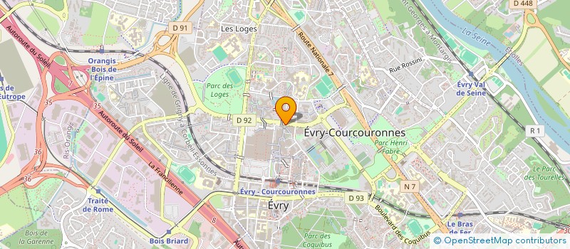 localisation de l'entreprise ABSIA à EVRY-COURCOURONNES