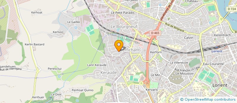 localisation de l'entreprise ABSIL ASSOCIATION BRETAGNE SUD DES INFIRMIERES LIBERALES  LORIENT