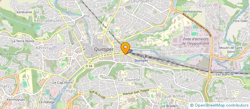 localisation de l'entreprise ABSO'BAT à QUIMPER