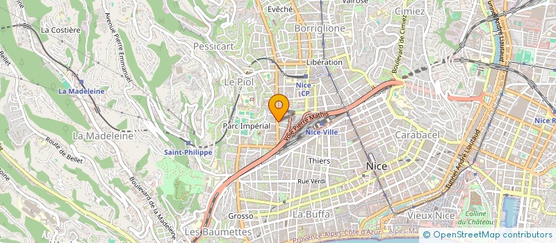 localisation de l'entreprise ABSOLU COIFFURE à NICE