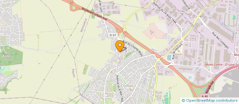 localisation de l'entreprise ABSOLUT' ASSUR à CORBAS