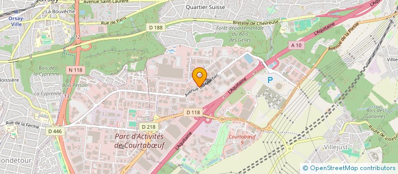 localisation de l'entreprise ABSYS à VILLEBON-SUR-YVETTE
