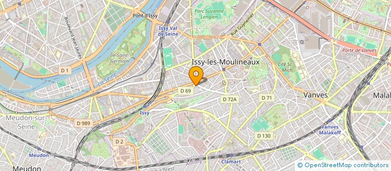 localisation de l'entreprise ABSYS CYBORG à ISSY-LES-MOULINEAUX