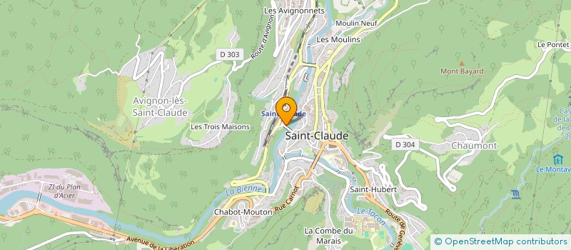 localisation de l'entreprise ABSYS INFORMATIQUE  SAINT-CLAUDE