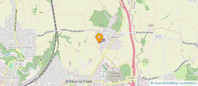 localisation de l'entreprise ABSYSSE  RILLIEUX-LA-PAPE