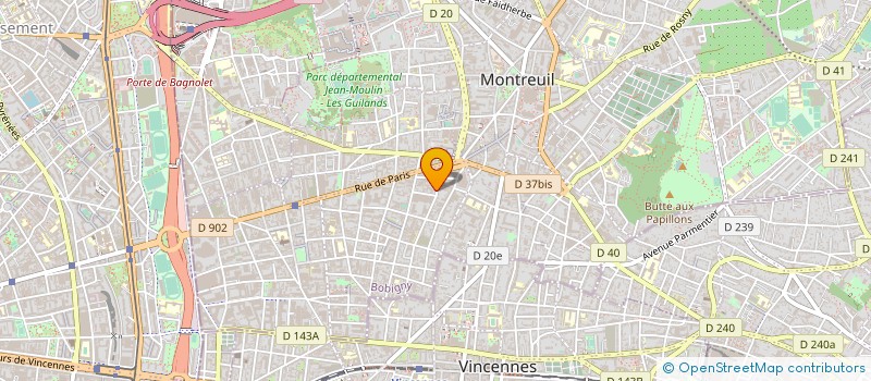 localisation de l'entreprise ABT ACTIVITE BATIMENT ET TECHNIQUE à MONTREUIL