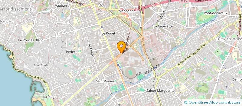 localisation de l'entreprise ABT COMMUNICATION à MARSEILLE