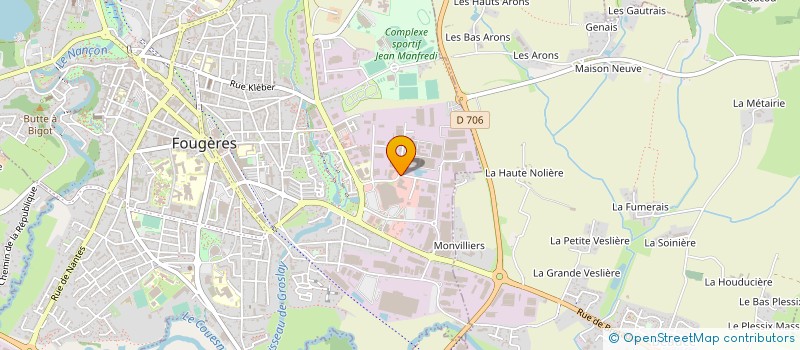 localisation de l'entreprise ABTEC à FOUGERES