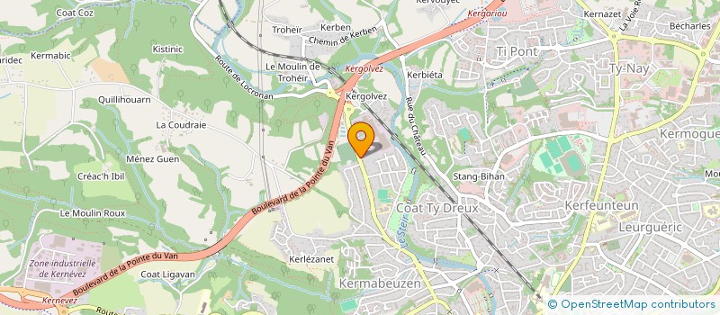 localisation de l'entreprise ABTI à QUIMPER