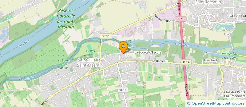 localisation de l'entreprise ABVE à SAINT-HILAIRE-SAINT-MESMIN