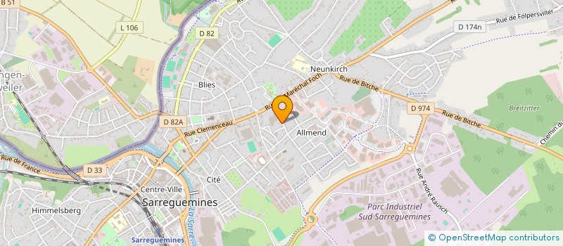 localisation de l'entreprise ABY INVEST à SARREGUEMINES